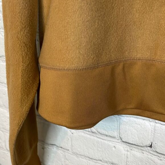 Abound Women’s Crew Neck Soft Brown Mock Neck Sweatshirt size Medium - Picture 2 of 5